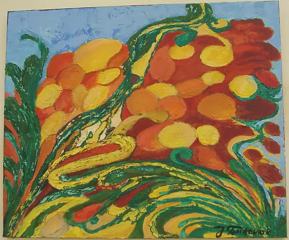 Jolanta Tomkowiak - Rooster in the grass