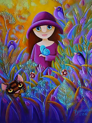 Wiesława Burnat - The soothing cool of the garden