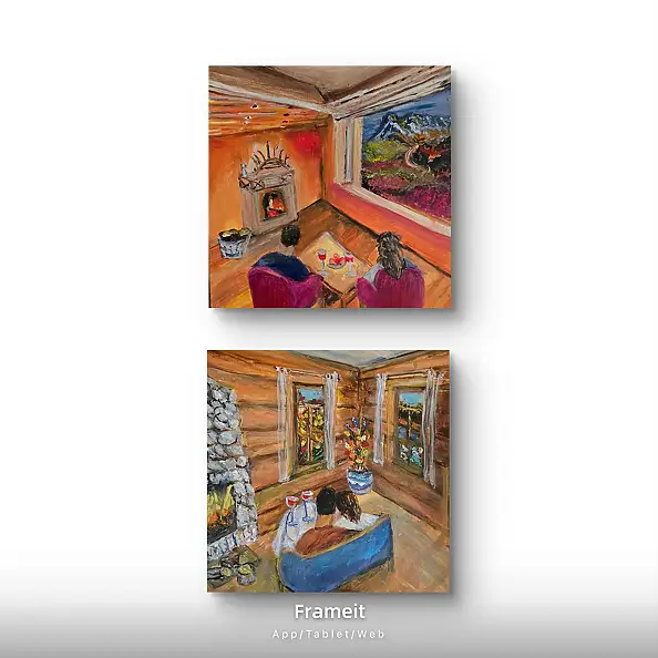 Krystyna Mościszko, Komposition für ein Abendessen für zwei Personen, Relief - , 40 x 40