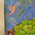 Elżbieta Goszczycka - Koliber i kosz jabłek obraz olejny w ramce