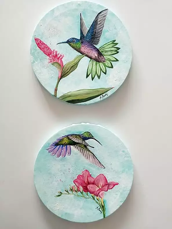Agnieszka Mantaj - Hummingbirds diptych