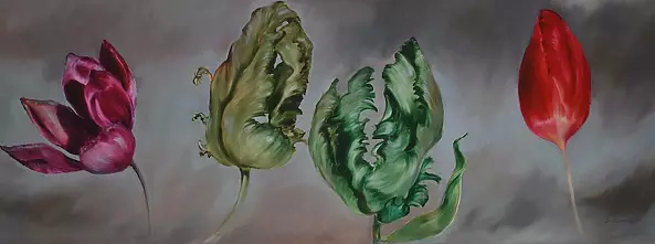 Justyna Szałamacha - Kolorowe tulipany