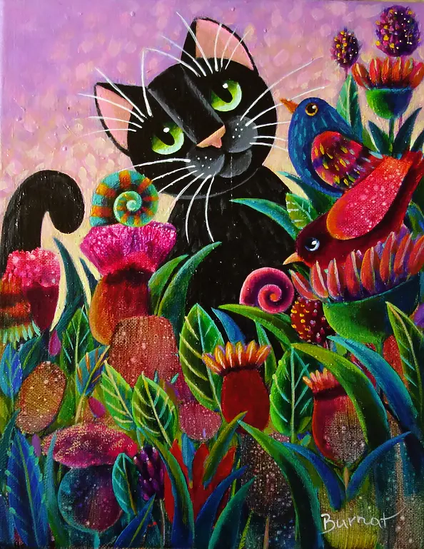 Wiesława Burnat - Kolorowy świat czarnego kota