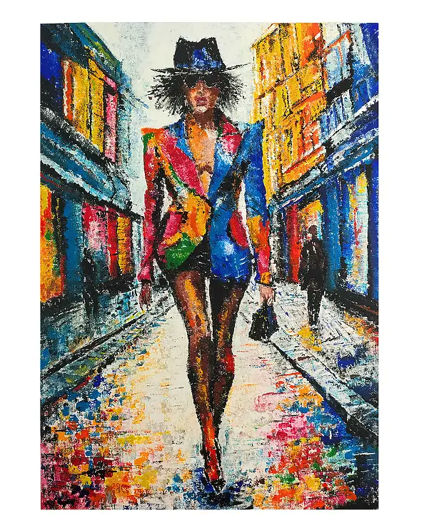 Grzegorz Zalewski, Farben der Stadt, Acrylgemälde - Leinwand, 70 x 100