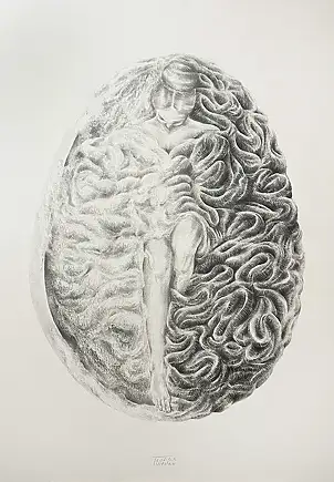 Wiesław Teofilak, Komfort psychiczny - METABODY ART, Inne, Ołówek, Techniki mieszane - karton/tektura, 70 x 100