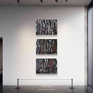 Ewa Mościszko, Komozycja pt.Swiatlo lasu, Obraz akrylowy - płótno, 75 x 55