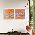 Ewa Mościszko, Composition Our Rendez Vous, Acrylic painting - canvas, 40 x 40