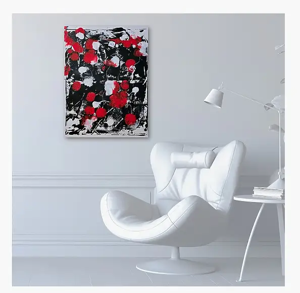 Ewa Mościszko, Composizione di papaveri su tela 75x55x1 e 70x50x1 cm e 75x55x1 cm, Quadro ad acrilico - tela, 55 x 75