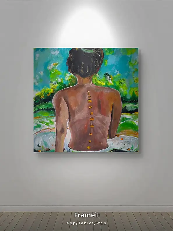 Ewa Mościszko, Composizione Donne innamorate, Dipinto acrilico - tela, 50 x 50