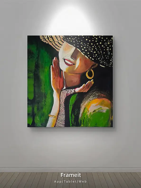 Ewa Mościszko, Composizione Donne innamorate, Dipinto acrilico - tela, 50 x 50