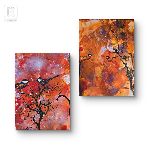 Ewa Mościszko - Kompozycja akwarela pt.Spotkania