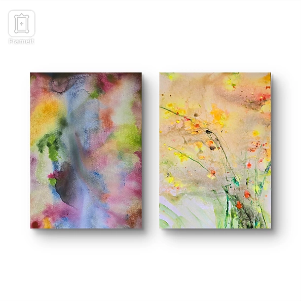 Ewa Mościszko - Watercolor composition entitled Aurora