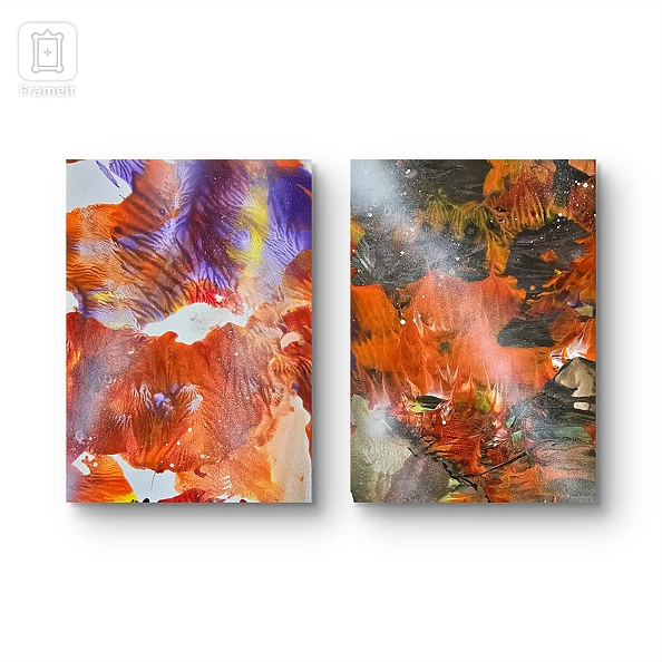 Ewa Mościszko - Watercolor composition entitled Antelope Canyon