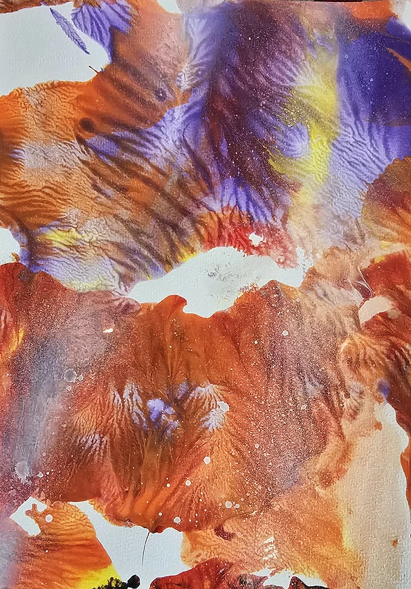 Ewa Mościszko - Watercolor composition entitled Antelope Canyon