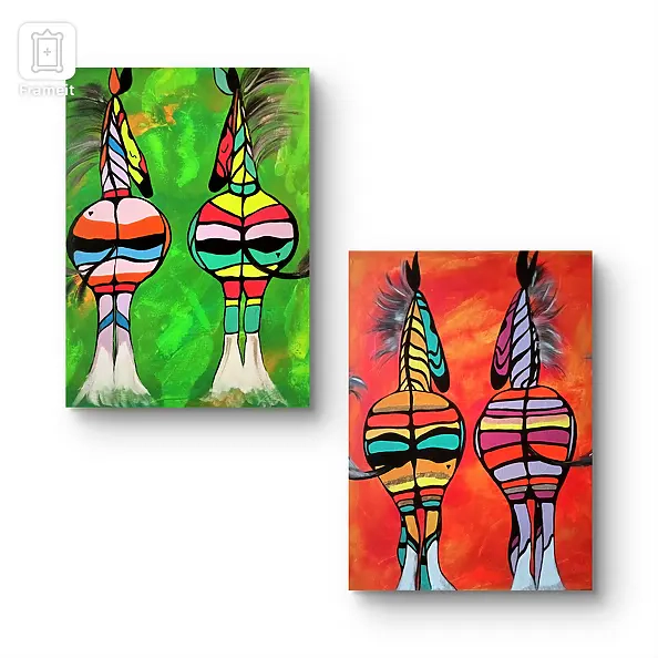 Ewa Mościszko - A composition of the colors of love on canvas