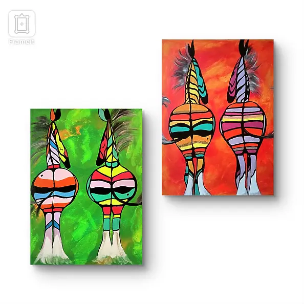 Ewa Mościszko - A composition of the colors of love on canvas