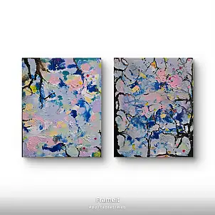 Ewa Mościszko, Beech Enchantment Composition 2, Acrylic painting - canvas, 40 x 50