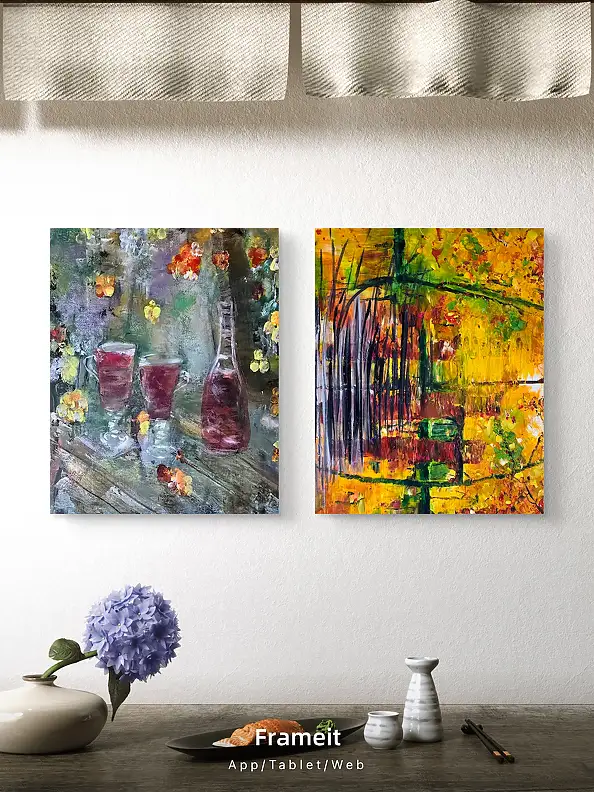 Ewa Mościszko, Kompozycja jesienna na płótnie , Obraz akrylowy - płótno, 40 x 50