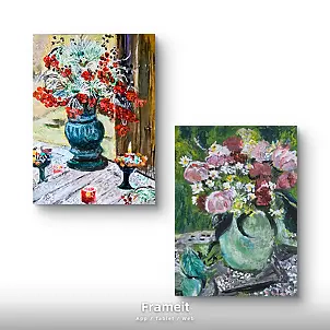 Krystyna Mościszko - Flower arrangement on canvas