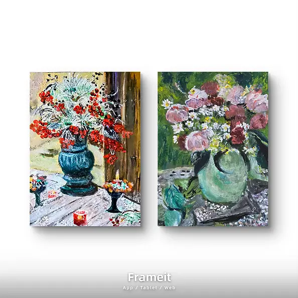 Krystyna Mościszko - Flower arrangement on canvas