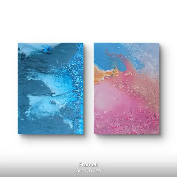 Ewa Mościszko, Composizione marina astratta, Quadro ad acrilico - tela, 55 x 75