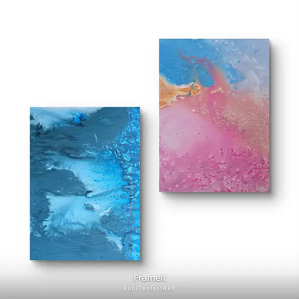 Ewa Mościszko, Composizione marina astratta, Quadro ad acrilico - tela, 55 x 75