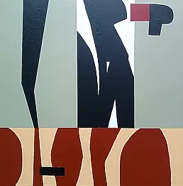 Marcin Waśka, Unbenannte Komposition, Acrylgemälde - Leinwand, 50 x 50