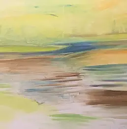 Beata Sachiko Kamoji, Landschaftszusammensetzung, Ölbild - Leinwand, 100 x 70
