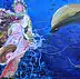 Krystyna Mościszko, Composition sous-marine, 50 x 40 x 1 cm, Peinture acrylique - toile, 50 x 40