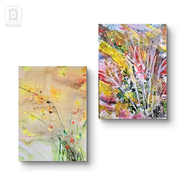 Ewa Mościszko - Composition of watercolor works entitled Spring