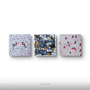 Ewa Mościszko - Composition of works on canvas Aviary