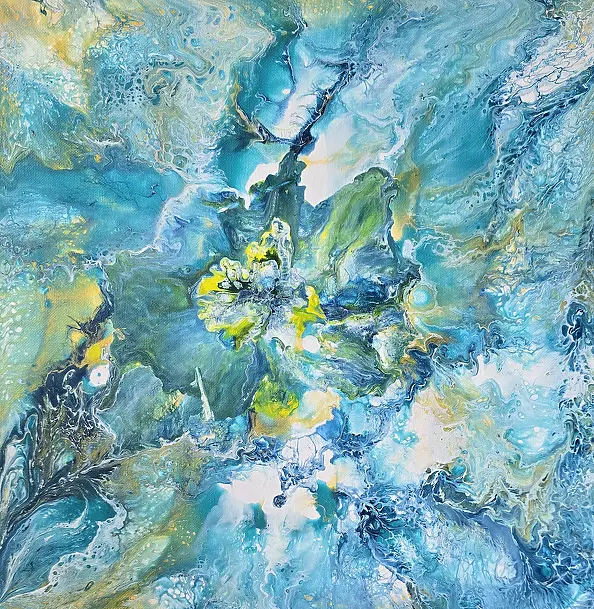 Ewa Mościszko - Kompozycja wiosenna na płótnie,  40x40x2 kazdy.