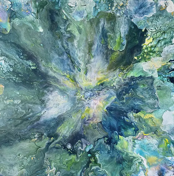 Ewa Mościszko - Kompozycja wiosenna na płótnie,  40x40x2 kazdy.