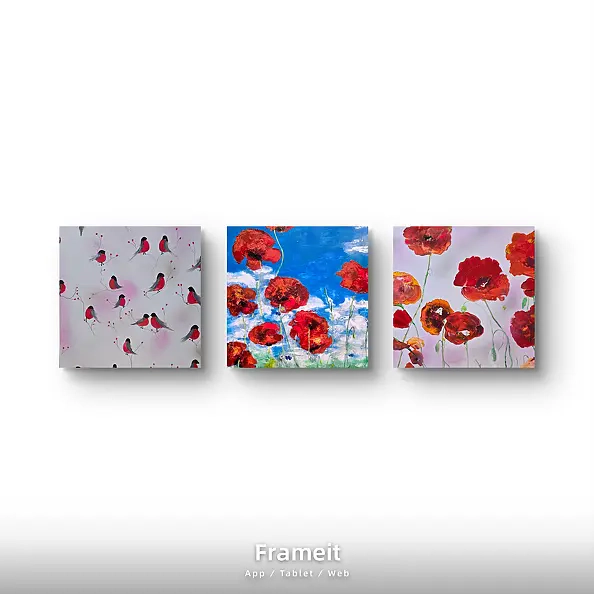 Ewa Mościszko - Spring composition on canvas 50x50x1 cm