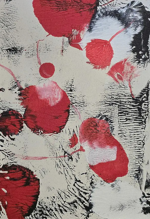 Ewa Mościszko, Spring composition on canvas, Acrylic painting - canvas, 20 x 30