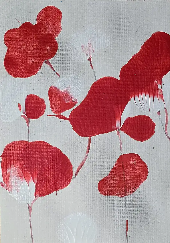 Ewa Mościszko, Spring composition on canvas, Acrylic painting - canvas, 20 x 30