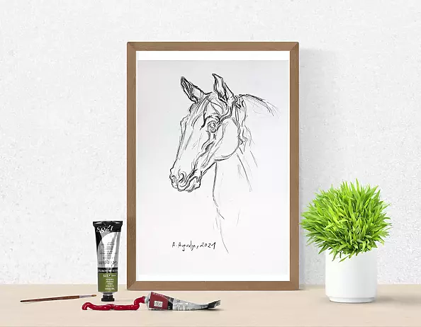 Amelia Augustyn - Horse (study)