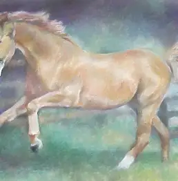 Marek Strójwąs, Коня на скаку, Пастель - , 70 x 50