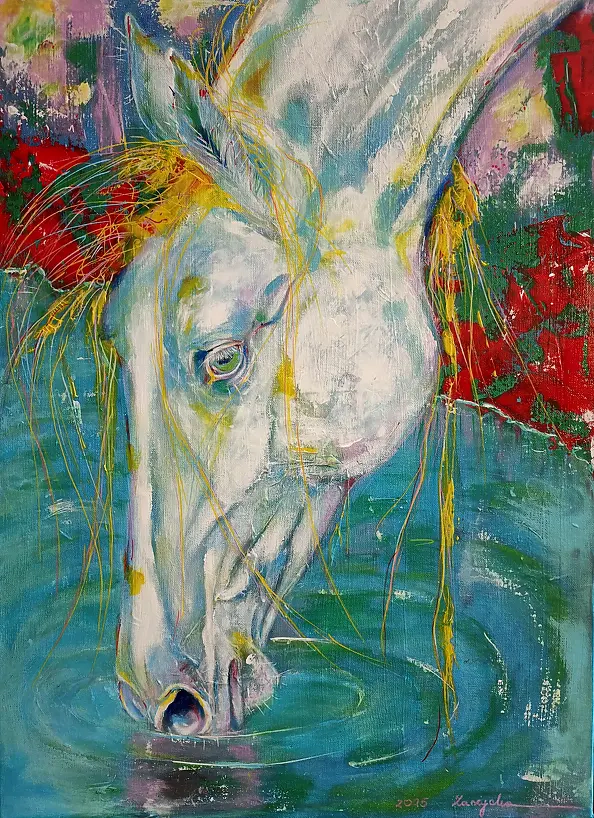 Anna Zarzycka - A horse with a yellow mane