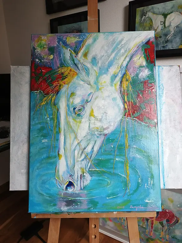 Anna Zarzycka - A horse with a yellow mane