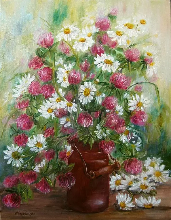 Maria Roszkowska - Koniczyna z margerytkami