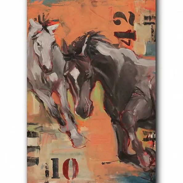Anna Woźniak - Horses. Abstraction. 70 x 50 cm