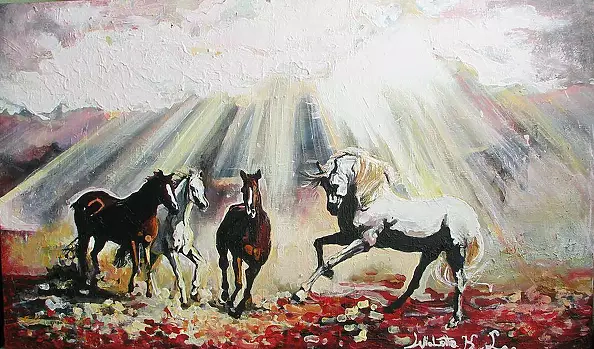 Wioletta Burnat - Konie w galopie -Wioletta Burnat-Beauty alive