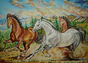 Zenon Gleń - Konie w galopie