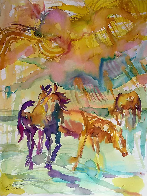 Anna Borcz - Horses in the sun