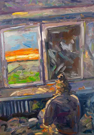 Marcin Stępniowski, End of the day, Oil painting - panel, 70 x 100