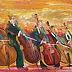 Cyprian Nocoń, Kontrabasiści , Obraz olejny - płótno, 40 x 50