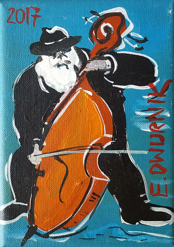 Edward Dwurnik - Double bass player (sea)
