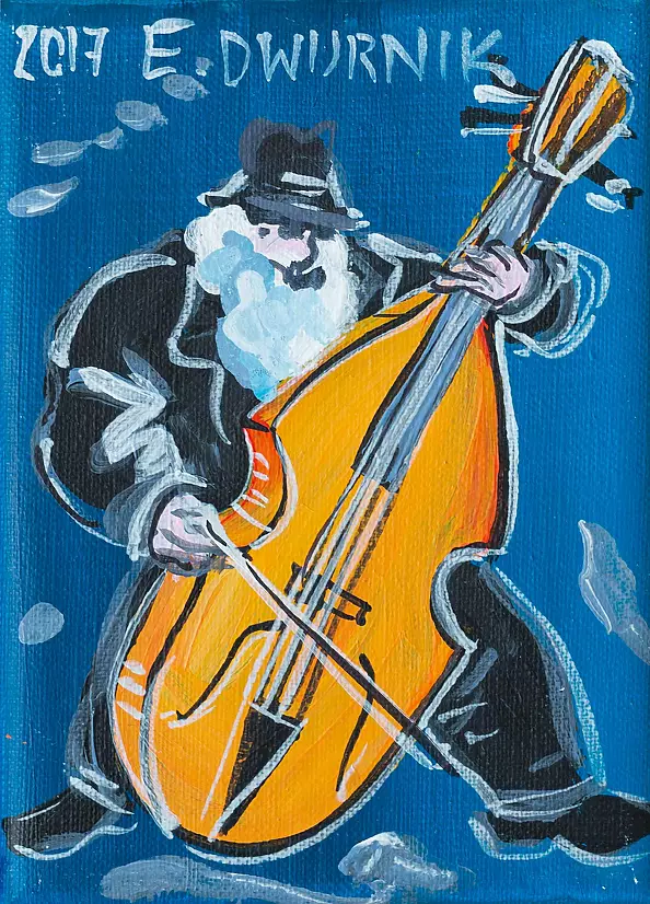 Edward Dwurnik - Double bass player (sapphire)