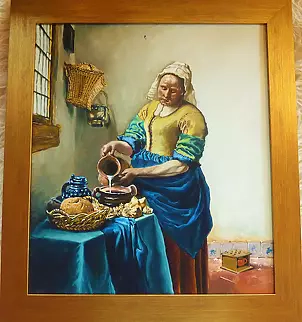   - A copy of the milkmaid Jan Vermeer